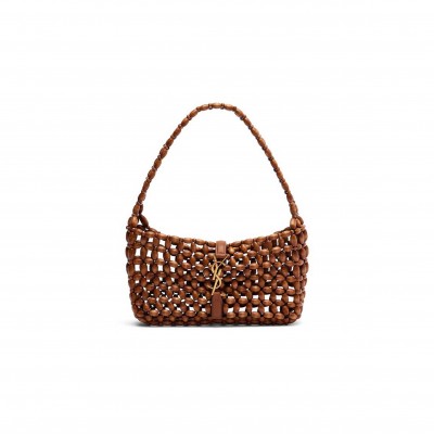 YSL LE 5 À 7 WOODEN BEADED HANDBAG 862997KAAAZ9384 (21*15*6cm)
